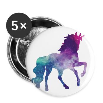 Unicorn Silhouette Universe Stars Infinite - Buttons large 2.2''/56 mm (5-pack) - white - Front