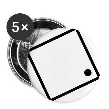 Project Ü logo - Buttons large 2.2''/56 mm (5-pack) - white - Front