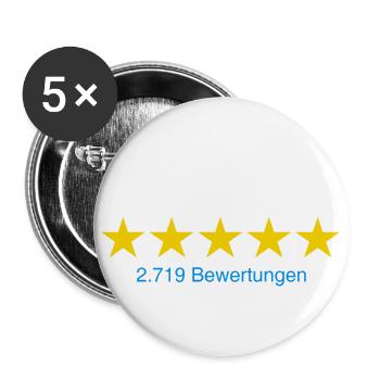Sexy mit Bewertung weiss - Buttons groß 56 mm (5er Pack) - Weiß - Vorne