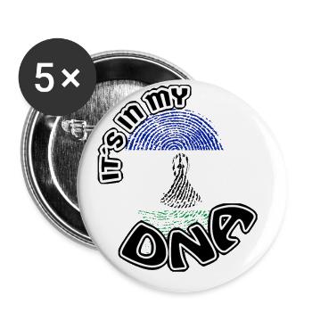 Geschenk Its in my dna dns roots Lesotho - Buttons groß 56 mm (5er Pack) - Weiß - Vorne