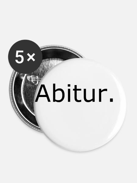 Abitur - Buttons groß 56 mm (5er Pack) - Weiß