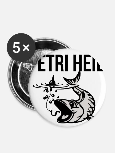 angler - Buttons groß 56 mm (5er Pack) - Weiß