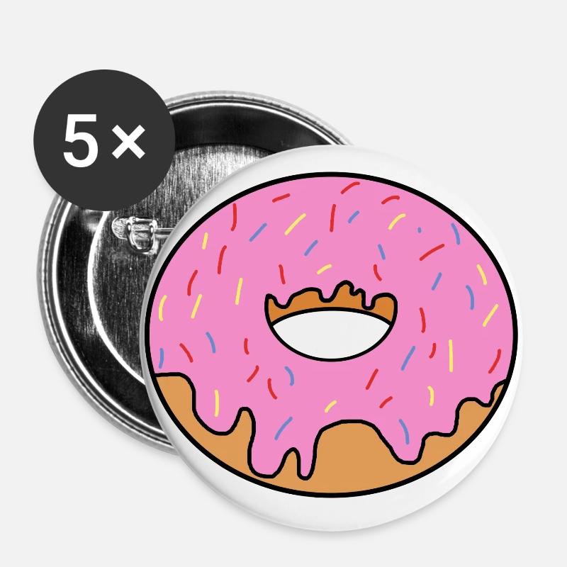 donut - Buttons large 2.2''/56 mm (5-pack) - white