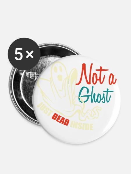 not a ghost - Buttons groß 56 mm (5er Pack) - Weiß