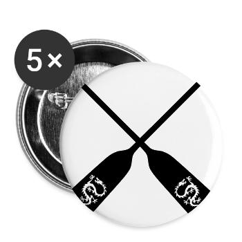 Dragon Boat Paddle for all Dragon Boat Drivers - Buttons large 2.2''/56 mm (5-pack) - white - Front