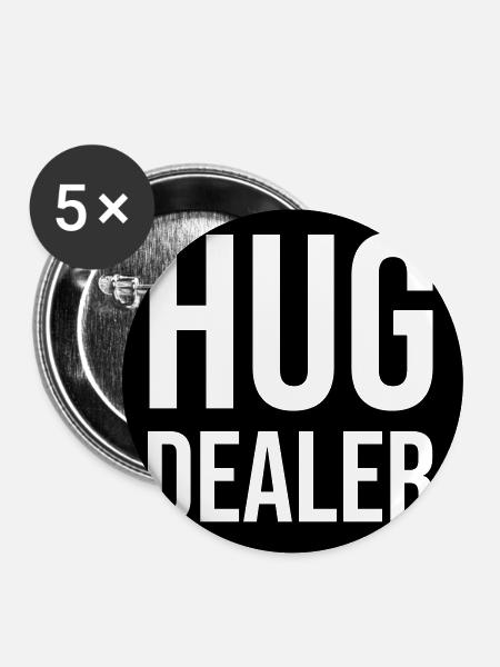 Hug Dealer - Buttons groß 56 mm (5er Pack) - Weiß