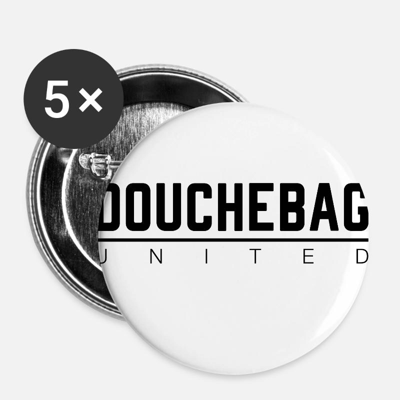 DOUCHEBAG UNITED - Buttons large 2.2''/56 mm (5-pack) - white