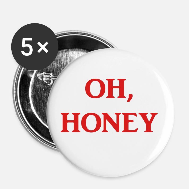 OH HONEY - Buttons large 2.2''/56 mm (5-pack) - white