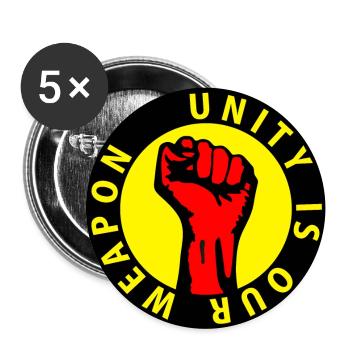 Digital - unity is our weapon - against capitalism - Buttons groß 56 mm (5er Pack) - Weiß - Vorne