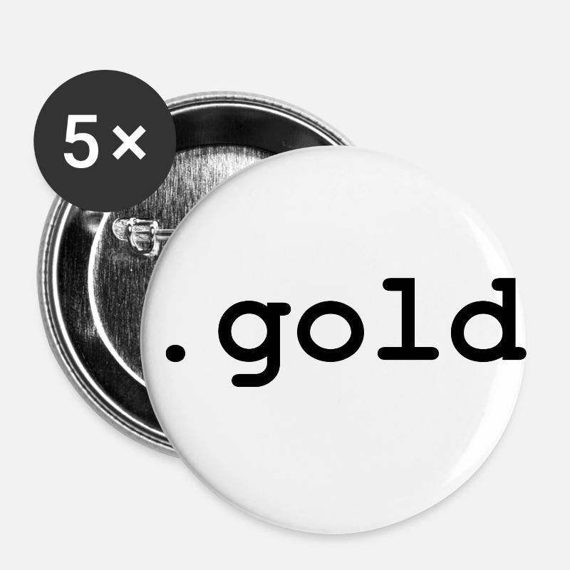 .gold - Buttons large 2.2''/56 mm (5-pack) - white