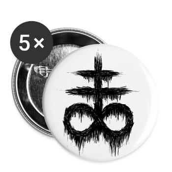 Leviathankreuz - Buttons large 2.2''/56 mm (5-pack) - white - Front