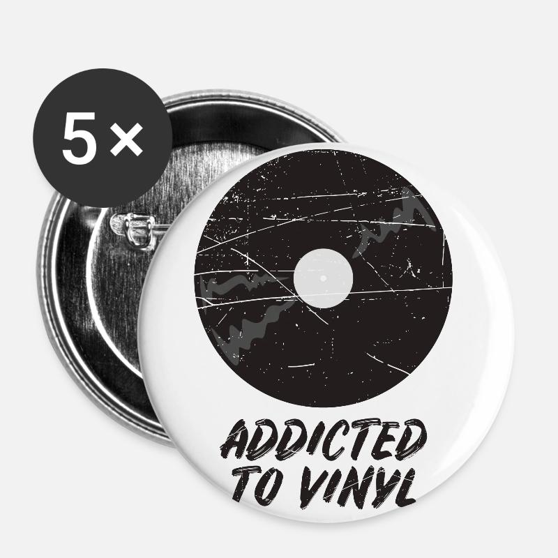 vinyl - Buttons large 2.2''/56 mm (5-pack) - white