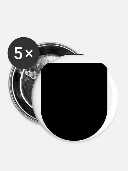 Wappen - Buttons groß 56 mm (5er Pack) - Weiß