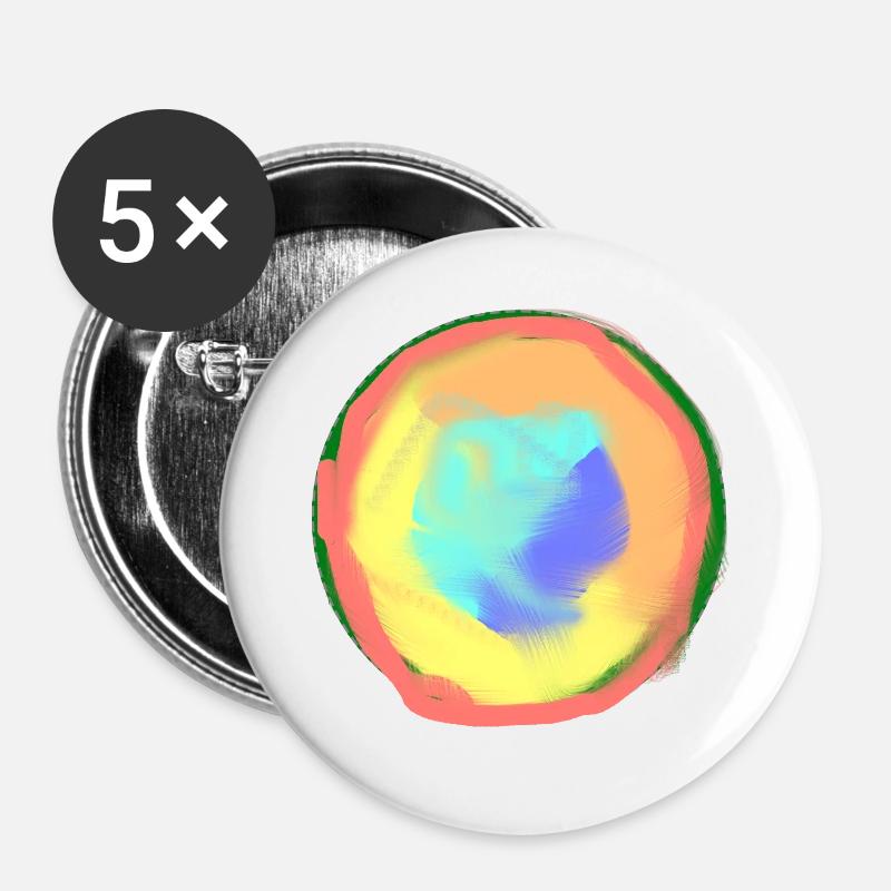 rainbow - Buttons large 2.2''/56 mm (5-pack) - white