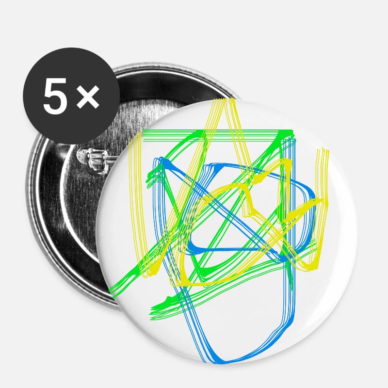 graffiti - Buttons large 2.2''/56 mm (5-pack) - white