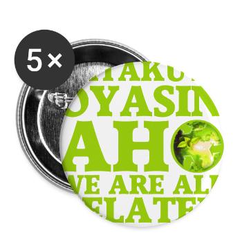 Mitakuye Oyasin - Buttons groß 56 mm (5er Pack) - Weiß - Vorne
