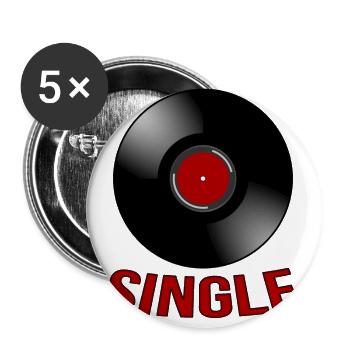 Single - Zweideutige Anspielung - Buttons groß 56 mm (5er Pack) - Weiß - Vorne