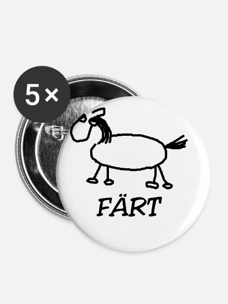 Färt - Buttons groß 56 mm (5er Pack) - Weiß