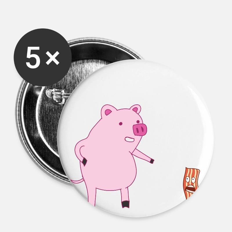 Bacon i am your father - Bacon - Father - Buttons large 2.2''/56 mm (5-pack) - white