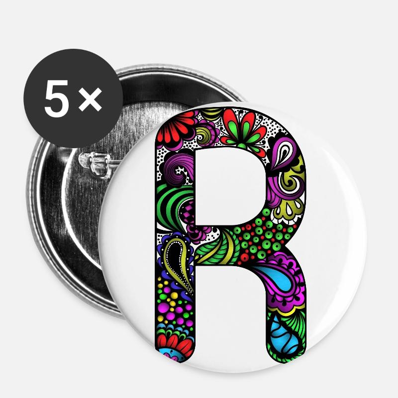 R - Buttons large 2.2''/56 mm (5-pack) - white