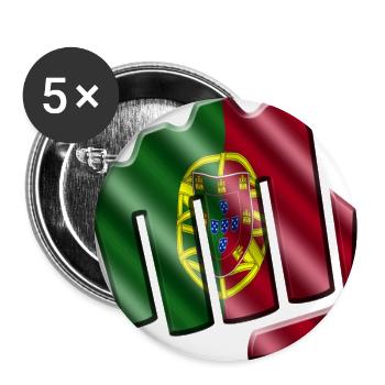 Portugal - Buttons groß 56 mm (5er Pack) - Weiß - Vorne