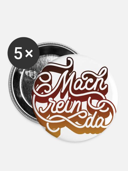 machreinda 04 - Buttons groß 56 mm (5er Pack) - Weiß