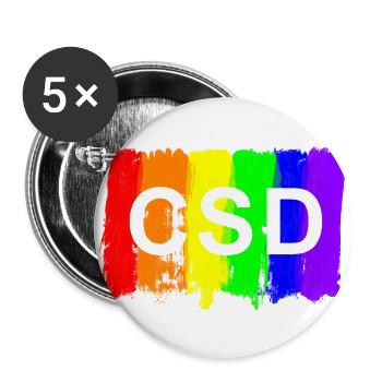 csd brush - Buttons large 2.2''/56 mm (5-pack) - white - Front