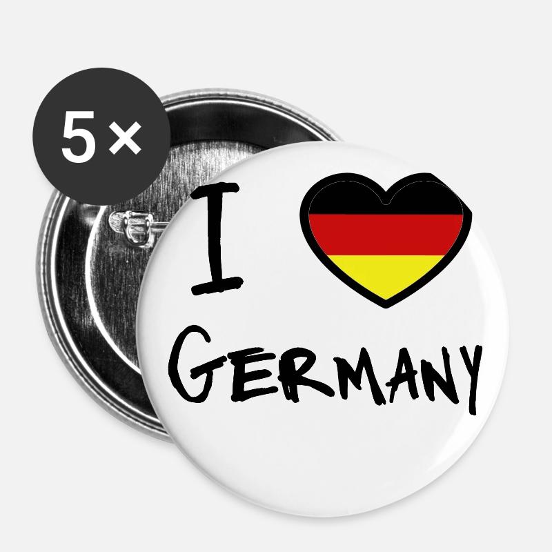 germany - Buttons large 2.2''/56 mm (5-pack) - white