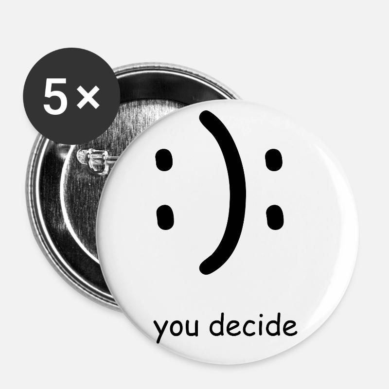 You Decide - Buttons large 2.2''/56 mm (5-pack) - white