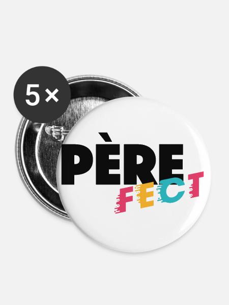 VATER - Buttons groß 56 mm (5er Pack) - Weiß