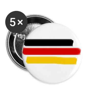 Germany flag - Buttons large 2.2''/56 mm (5-pack) - white - Front