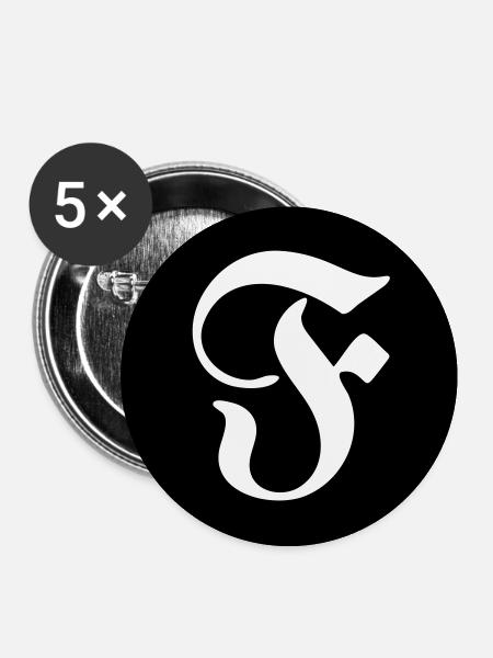 Frankfurt - Buttons large 2.2''/56 mm (5-pack) - white