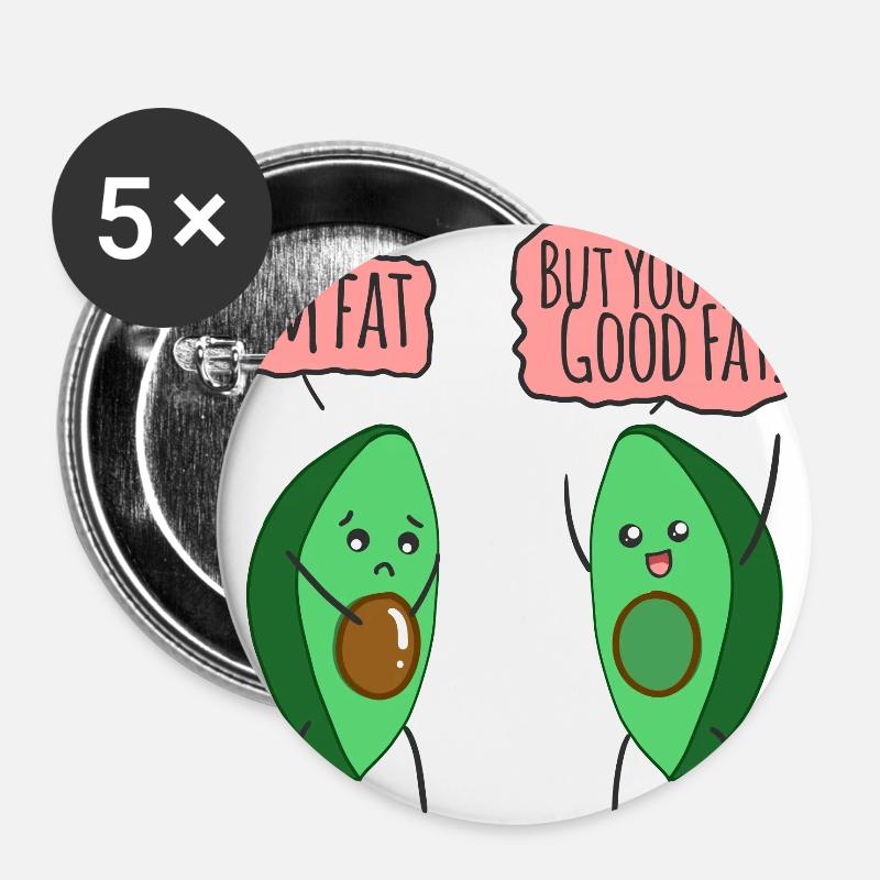 avocado - Buttons large 2.2''/56 mm (5-pack) - white