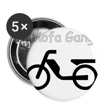 Mofa Gang! - Buttons groß 56 mm (5er Pack) - Weiß - Vorne