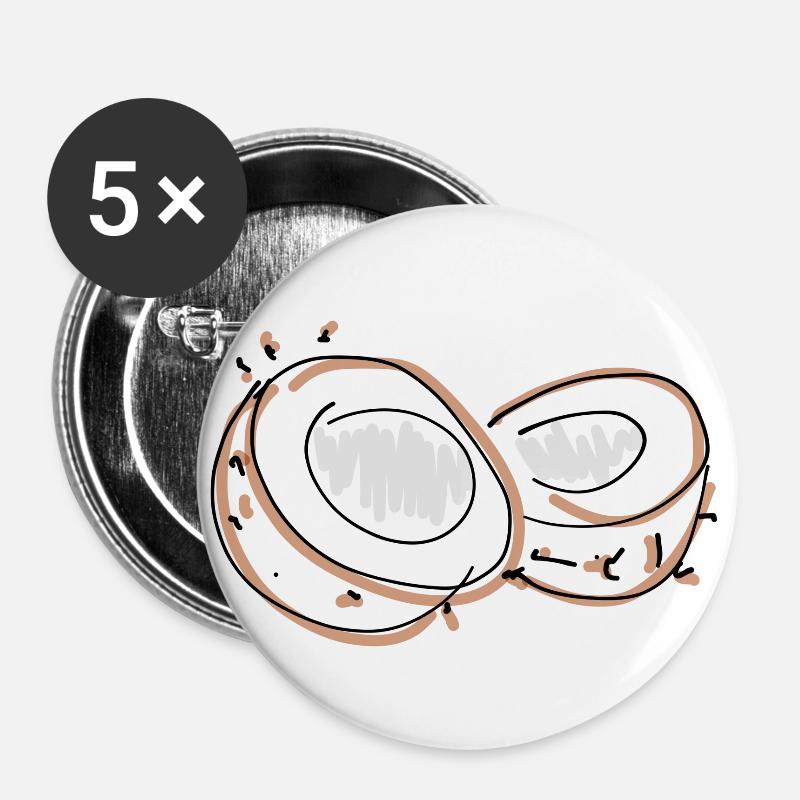 coconut - Buttons large 2.2''/56 mm (5-pack) - white