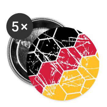 Germany Football German Fan Scratches Ball Cracks - Buttons large 2.2''/56 mm (5-pack) - white - Front