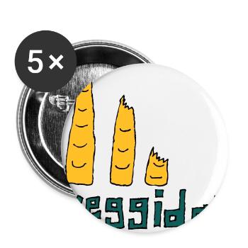 Veggidas - Lot de 5 grands badges (56 mm) - blanc - Devant