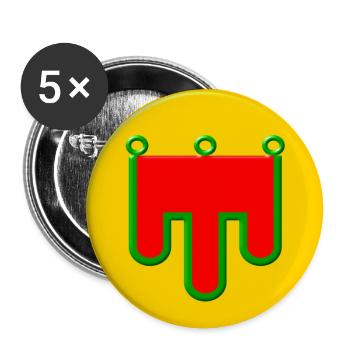 auvergne - Lot de 5 grands badges (56 mm) - blanc - Devant