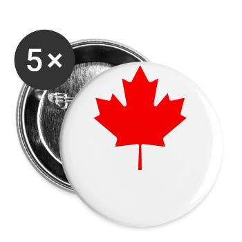 On The Eh Team - Kanada - Buttons groß 56 mm (5er Pack) - Weiß - Vorne