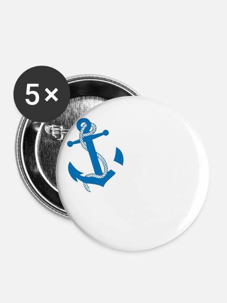 Infinity anchor - Buttons groß 56 mm (5er Pack) - Weiß