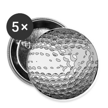 golf ball - Buttons large 2.2''/56 mm (5-pack) - white - Front