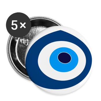 Turkish Eye Nazar - Buttons large 2.2''/56 mm (5-pack) - white - Front