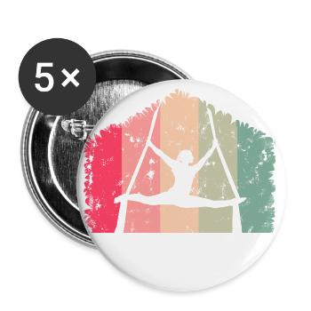 Circus Artist Artist Artist Retro Gift - Buttons large 2.2''/56 mm (5-pack) - white - Front
