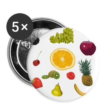 fruit - Buttons large 2.2''/56 mm (5-pack) - white - Front