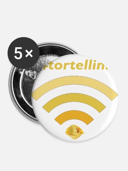 wifi tortellini - Buttons groß 56 mm (5er Pack) - Weiß