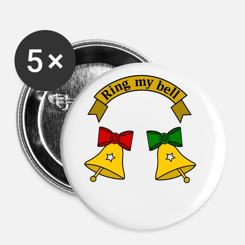 Ring my bell - Buttons large 2.2''/56 mm (5-pack) - white