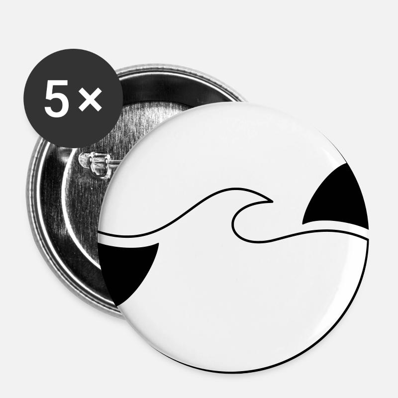 Wave - Buttons large 2.2''/56 mm (5-pack) - white