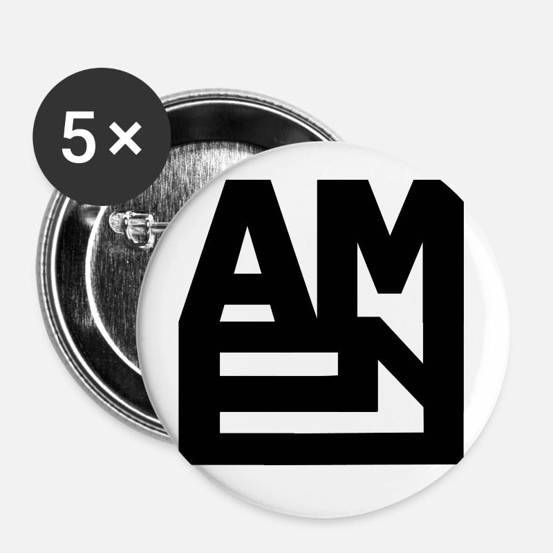 Amen 3N - Buttons large 2.2''/56 mm (5-pack) - white