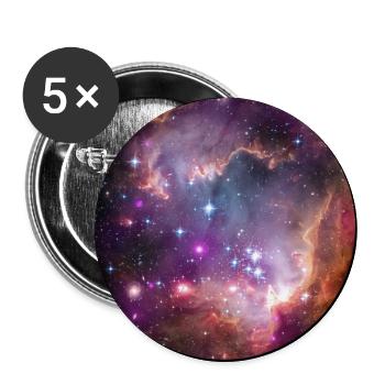 Galaxy - Space - Stars - Cosmic - Art - Universe - Buttons large 2.2''/56 mm (5-pack) - white - Front