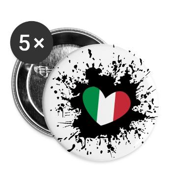 Le cœur de l’Italie - Lot de 5 grands badges (56 mm) - blanc - Devant